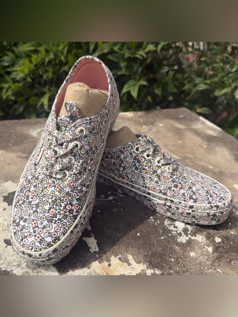 Vans Old Skool All Over Print Mono Floral Low Top Sneakers Womens Sz 6.5 Mens 5